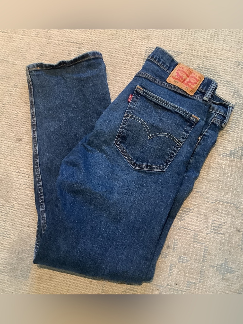 Levi's 505 Blue Straight Leg Men's Jeans Sz 36x32 EUC